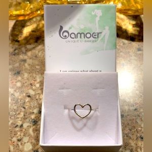 We are selling a simple heart ring that is 925 Sterling Silver and made for you!